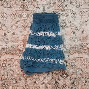 ✰ Blue and White Knit Shorts